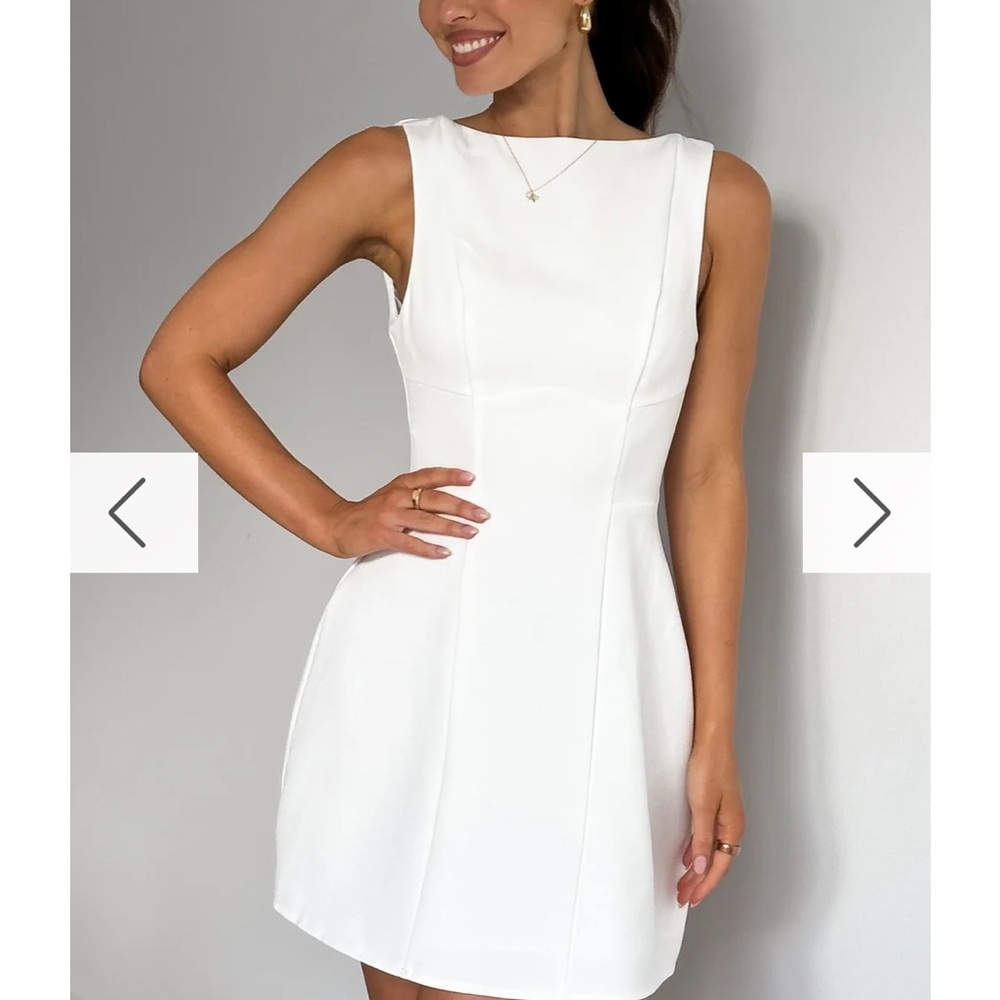 Billy J White Mini Sleeveless Dress